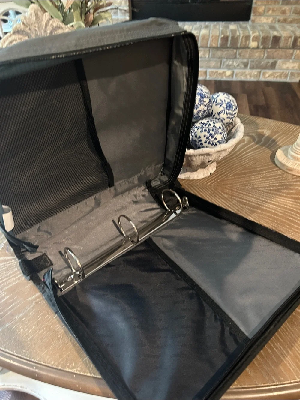 Case It Blue & White 3 Ring Organizer Bag & Laptop Case